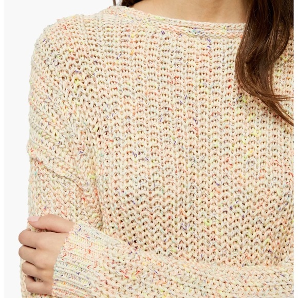 Free People Neon Lights Oversize Knit Sweater in Confetti Combo. Size M. - Picture 3 of 15